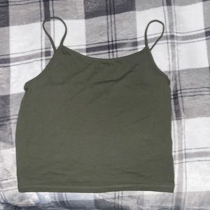 wild fable dark green cropped tank top